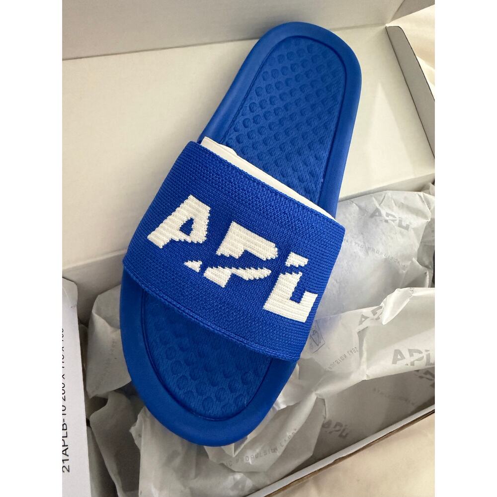 New Women’s APL techloom slides sandals cobalt blue & white sz 6 - Picture 2 of 3